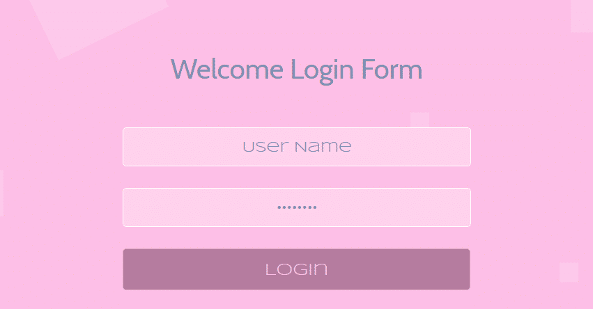 Responsive Welcome Login Form