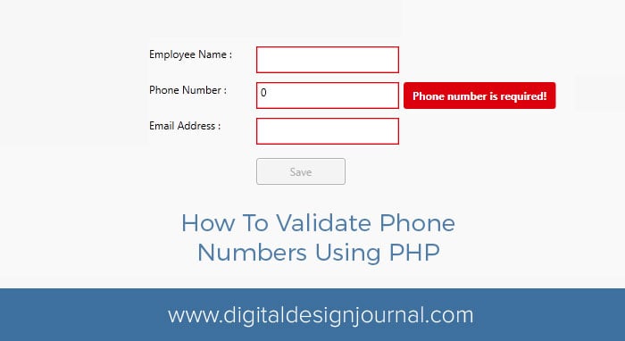 How To Validate Phone Numbers Using PHP