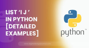 List I j in Python