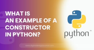 What is an example of a constructor in Python?